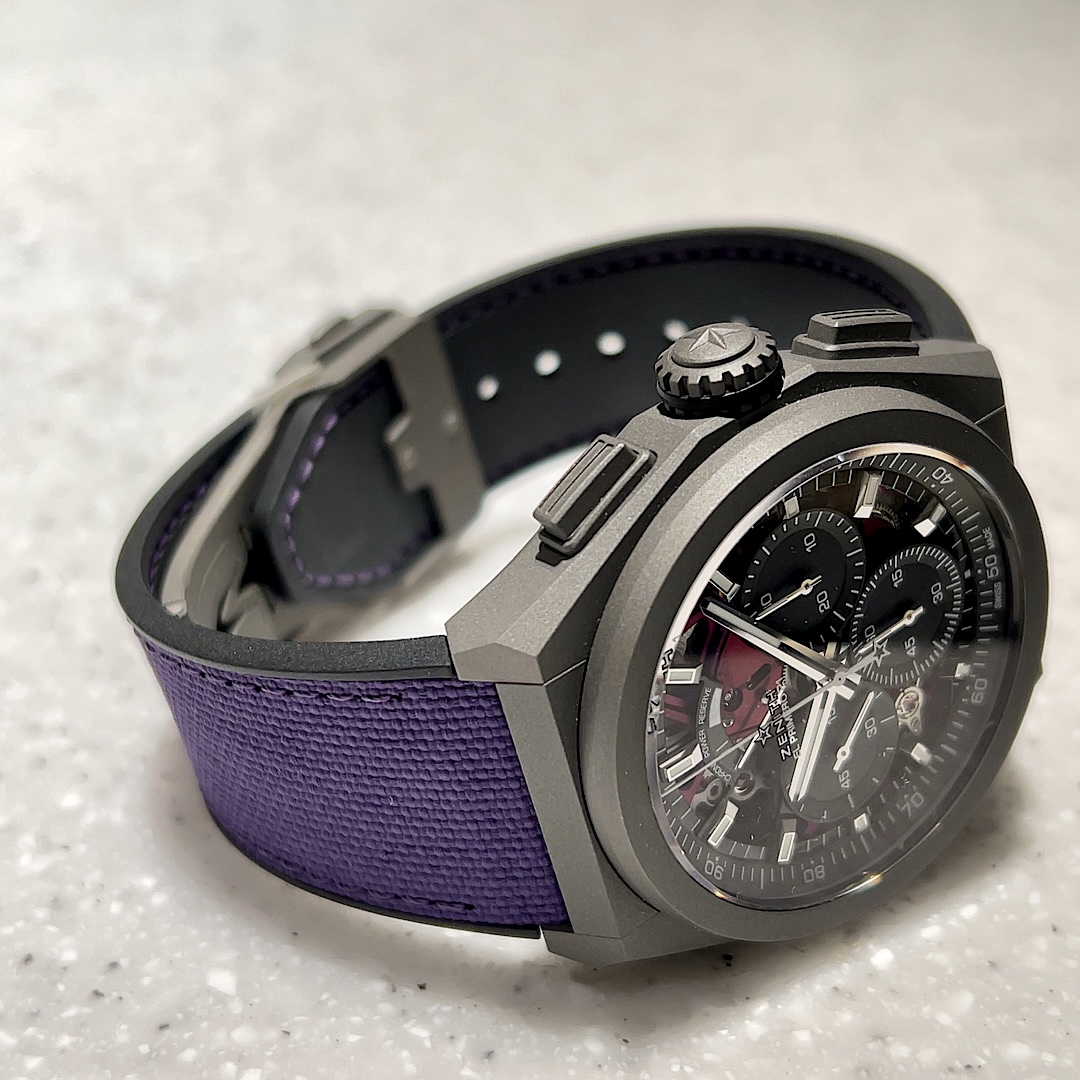高貴な色合いとして日本でも愛され、親しまれてきた紫色の時計はお好きですか！？【デファイ エル・プリメロ２１ ウルトラ ヴァイオレット】ゼニスブティック大阪 - DEFY ｜IMG_3924 
