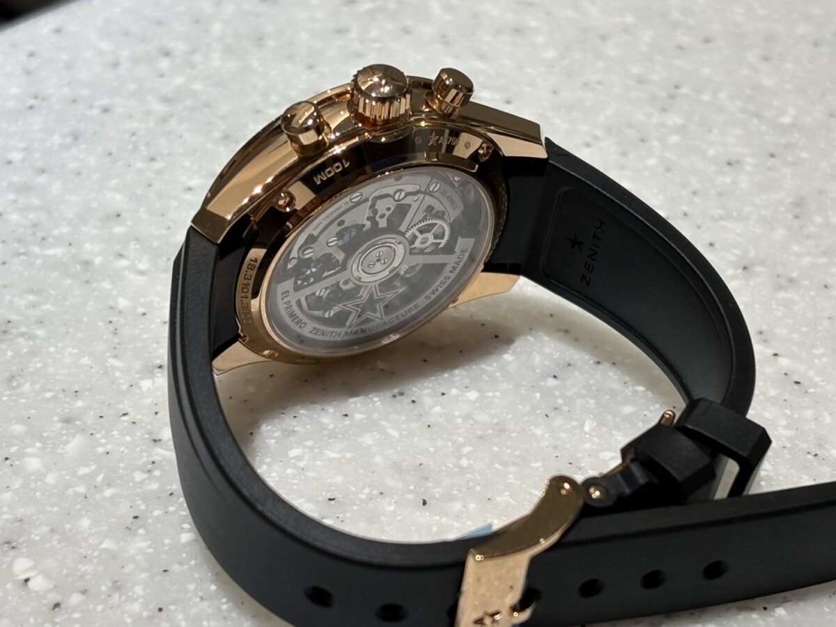 【ゼニス】ゴールド×ラバーストラップの目立ち過ぎない上品且つスポーティーな組み合わせ【クロノマスター スポーツ】 - CHRONOMASTER |S__87990361