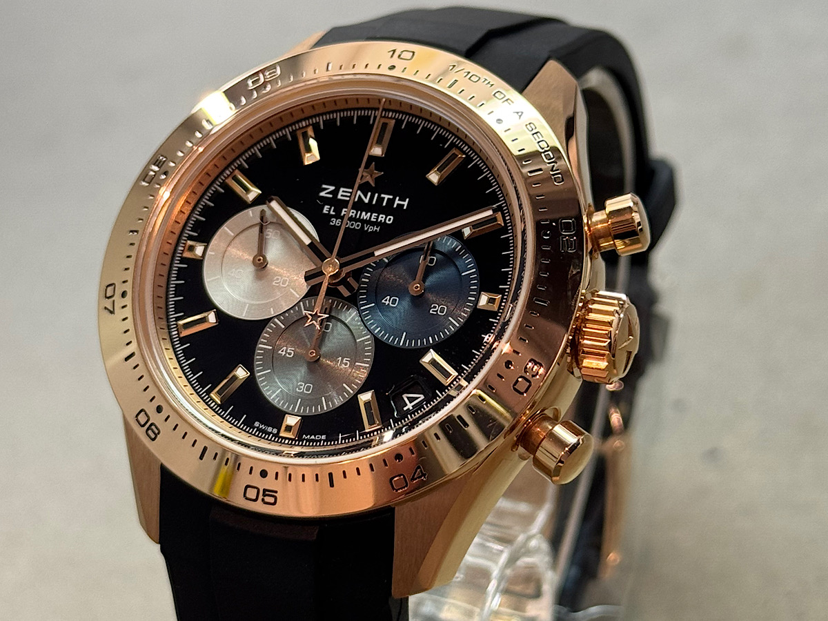 【ゼニス】どちらが好みのデザインですか?クロノマスタースポーツ ゴールドモデル徹底比較!! - CHRONOMASTER |IMG_9357