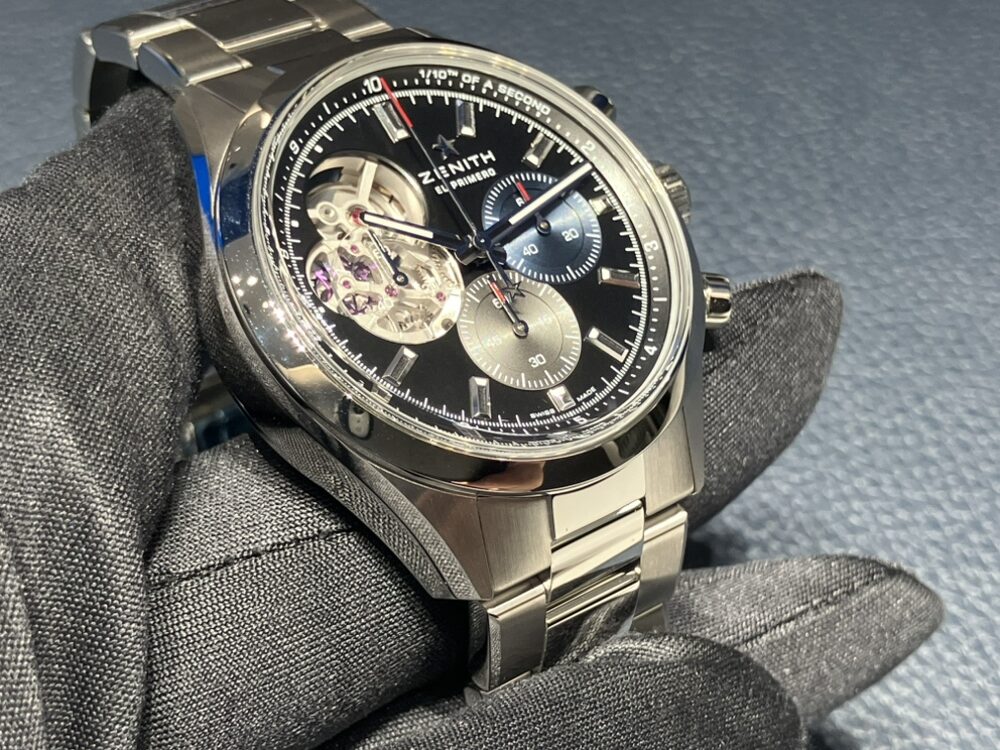 ゼニスと言えばオープン!長年続くアイコニックデザインが39㎜で新たに誕生しさらに支持が高まっています。クロノマスターオープン - CHRONOMASTER |IMG_0520-rotated