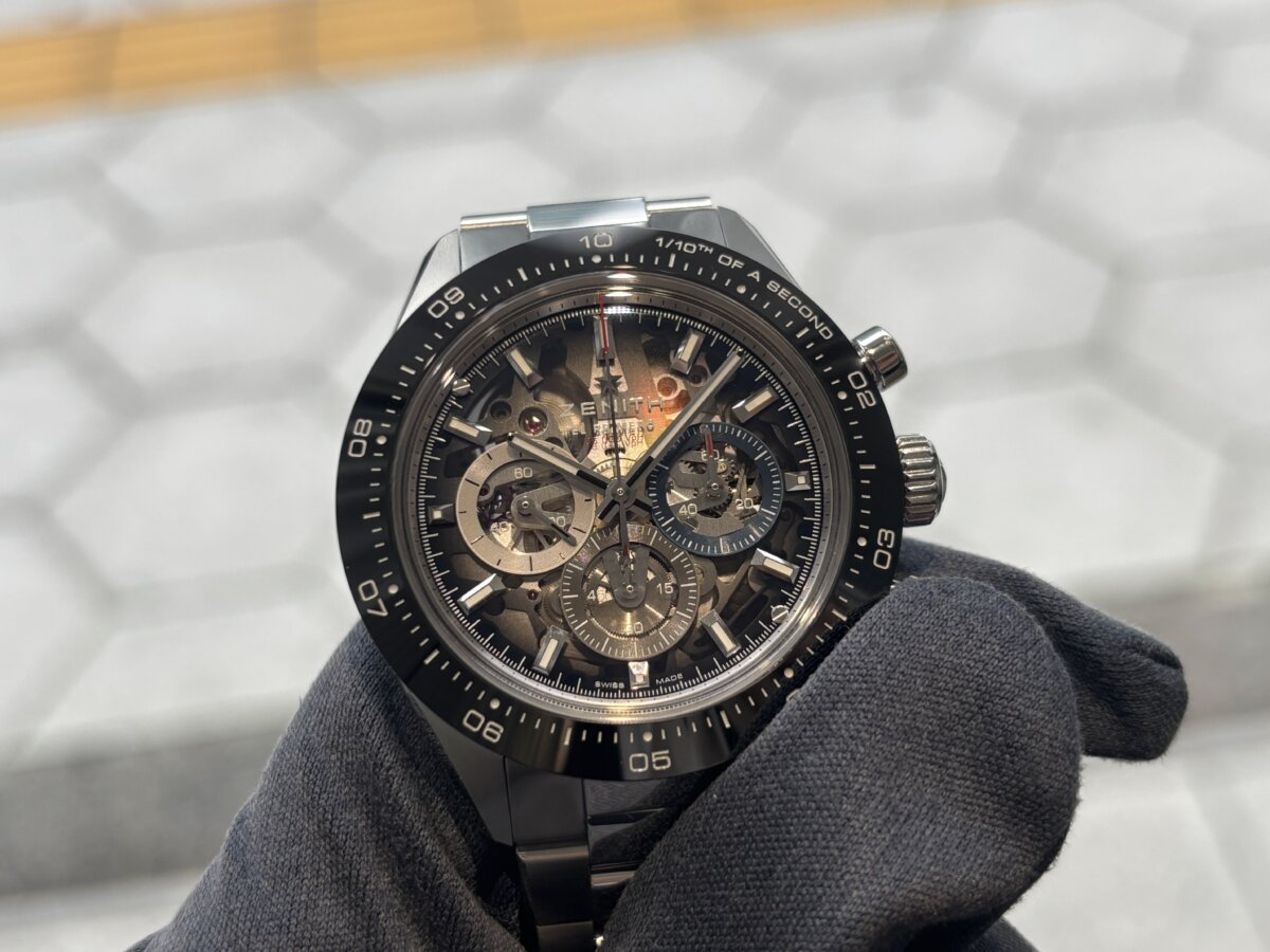 【ゼニスブティック大阪】2026年新作クロノマスタースポーツ スケルトン ブラック 実機がご覧頂けます。 - |IMG_3535