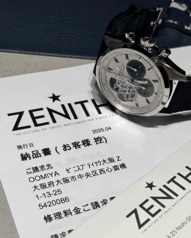 いつもゼニスブティック大阪のInstagramをご覧いただきありがとうございます。当店ではゼニスウォッチの修理受付もさせていただいております。
先日、私物の｢クロノマスター オープン｣をオーバーホールしました✨️
ゼニスではオーバーホールの際に、ライトポリッシュ(簡易研磨)を無料で追加できます。気になっていた小傷もライトポリッシュでピカピカに😊
永く愛用していく為にも、メンテナンスは大事ですよね。
ぜひゼニスブティック大阪のスタッフにお気軽にご相談くださいませ。
※素材によってはライトポリッシュが出来ない可能性がございます。予めご了承くださいませ。
・
商品のお問い合わせは下記記載の連絡先か、電話、メール、DMにて承ります。また、ゼニスブティックでは通販対応もさせて頂いております。是非お気軽にお問い合わせ下さいませ。

【電話番号：06-6245-1865】
【メールアドレス：zbo@jw-oomiya.co.jp】
・
ゼニスブティック大阪公式ブログでもご紹介中！プロフィールからご覧ください。@zenithboutique_osaka👈
・
#ゼニス #zenith #elprimero #elprimeroday #zenithwatches #zenithboutiqueosaka