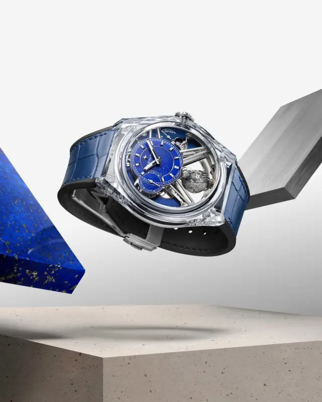 【2025年新作】
デファイ ゼロG
品番04.9000.8812/51.R584 サファイアケース
品番04.9003.8812/51.R584 ブルーサファイアケース
金額¥28,380,000-税込

重力を制する、ゼニス最高峰の技術「Gravity Control」を搭載した革新のタイムピース。
地球の引力に左右されることなく、常に調速機を水平に保つこの機構は、ゼニスが長年追求してきた精度の象徴です。
ケースはサファイアケースとブルーサファイアケースの2モデルでそれぞれ世界限定10本の大変希少なタイムピースです。